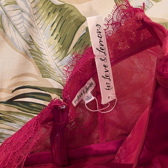 For love & lemons bustier gown red size L - Picture 5 of 6